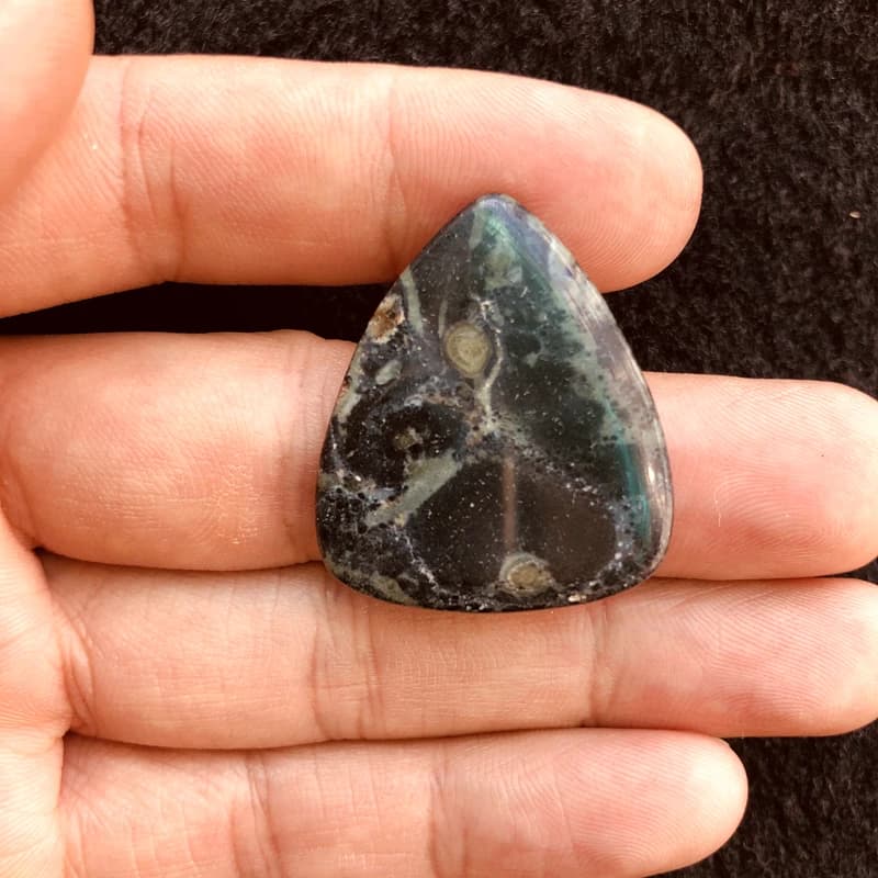 Plettro per chitarra con perline di diaspro Kambaba naturale all'ingrosso 1 pz, plettro per chitarra in cristallo di pietra, "punta rotonda" perlina pendente in pietra