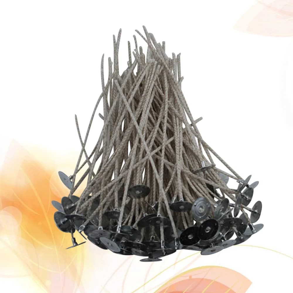 100PCS Pre Schede Di Soia Candela Stoppini Cerato con 100PCS Candela Che Fa Kit per la Candela Che Fa