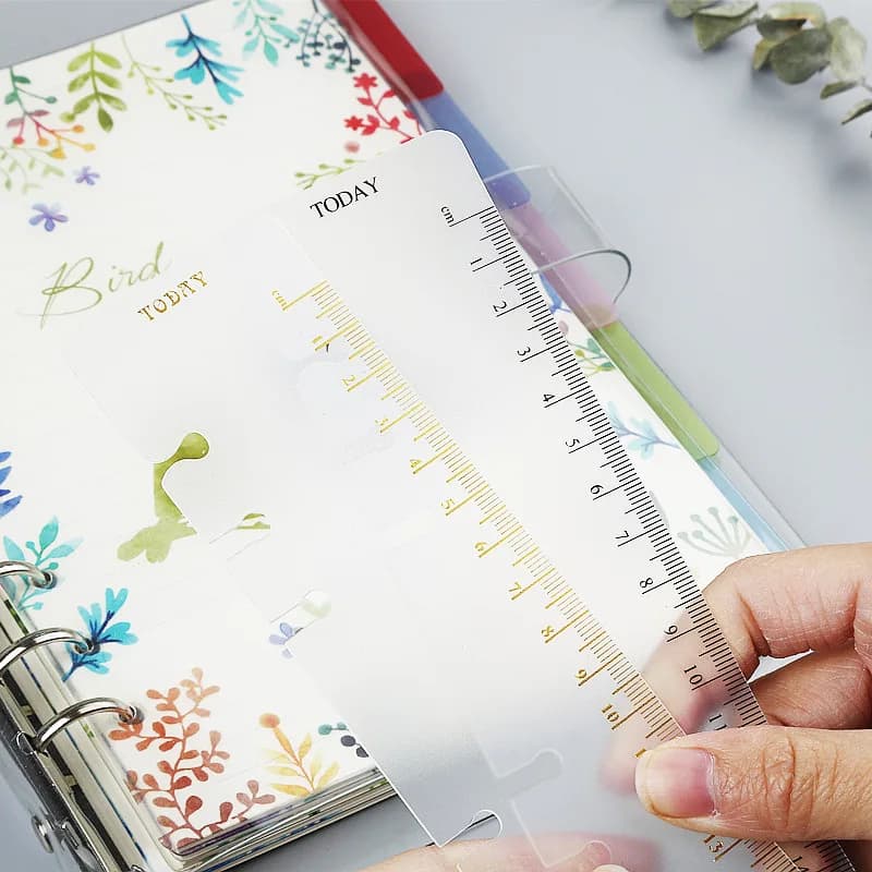 Righello A4 B5 A5 A6 A7 PP Matt Smerigliato Planner Agenda Dokibook Per 6 Fori Loose Leaf Spirale Notebook Organizer
