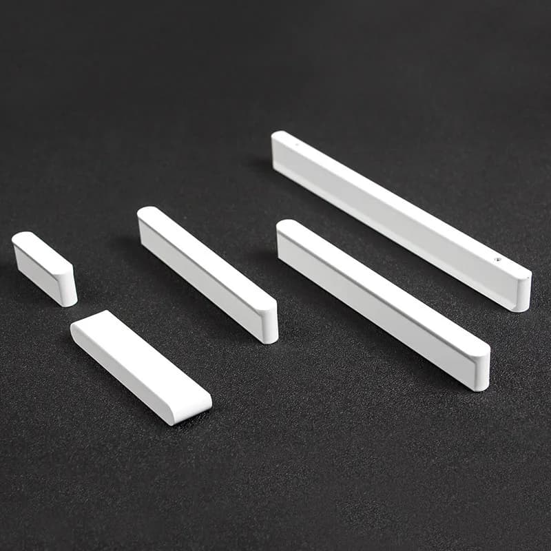 Maniglie per mobili bianche in stile americano barra a T armadio da cucina in lega di alluminio tira manopole per cassetti maniglia per mobili Hardware