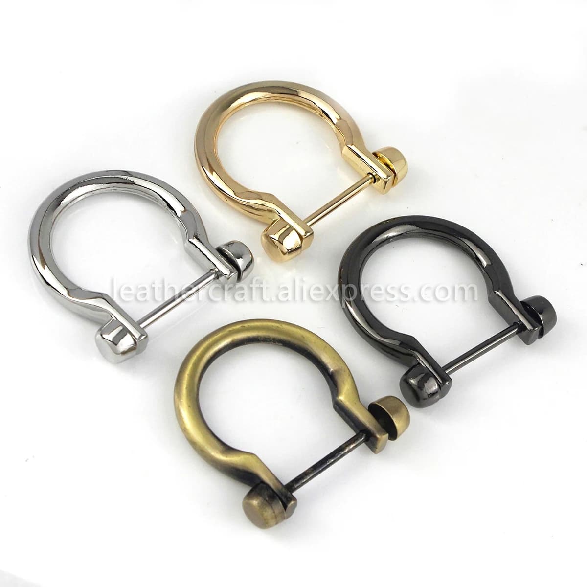 1 pz Moschettone In Metallo D Arco Grillo Fob Portachiavi Portachiavi Gancio Vite Comune Connettore Fibbia Lightgpold/Argento/Pistola Nero/Bronzo