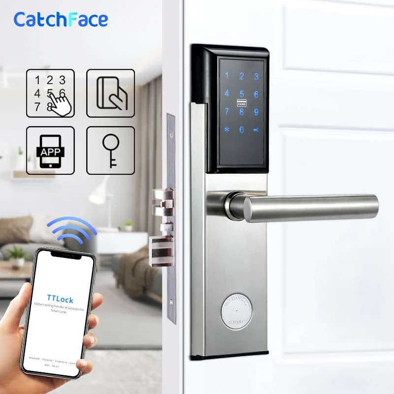 TTlock App Elettronico Serratura Della Porta Digitale Bluetooth Wifi Password Tastiera Smart Codice di Blocco Serratura di Portello per Airbnb Appartamento Serratura del Cancello