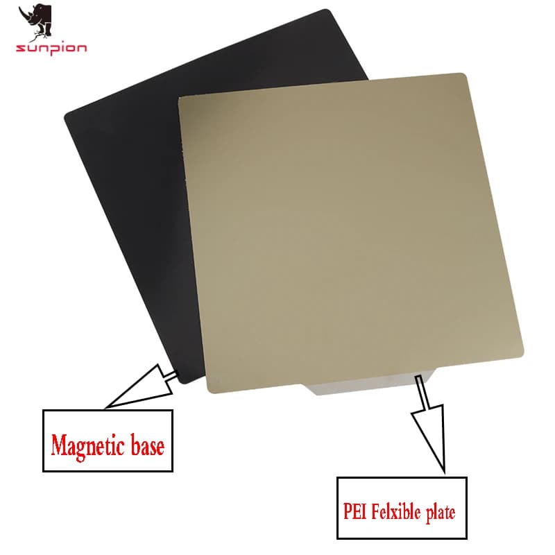 Parti della stampante 3D 310x310/235x235mm rimozione lamiera di acciaio per molle pre-applicata pei + flex adesivo caldo magnetico per Ender 3 cr-10