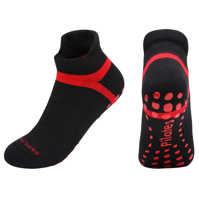 Calzini Yoga Pilates taglie forti Donna Uomo Sport Terry Cotone Antiscivolo Compressione Fitness Palestra Danza Parco giochi Calzino alla caviglia