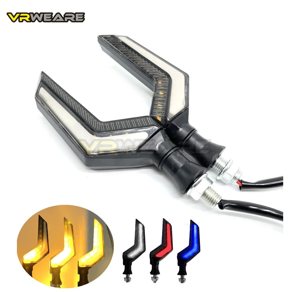2 pezzi moto indicatori di direzione a led luci indicatore di flusso d'acqua freccia NIU bici elettrica lampeggiante lampade per Kawasaki Honda Yamaha