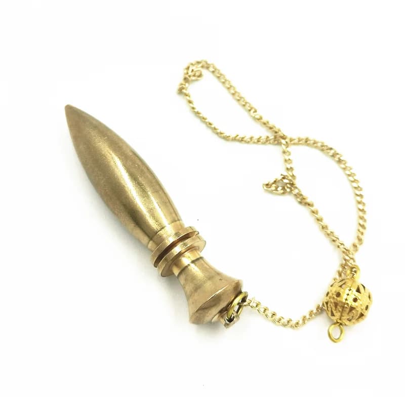 5,3 cm Reiki Rame Guarigione Pendolo lotto Pace of Mind Equilibrio Meditazione Energia Cono a spirale Piramide antica Punta di metallo Penda