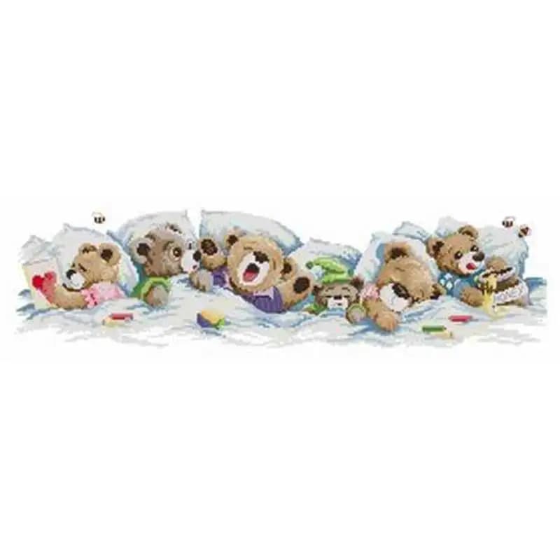 Modelli di orso addormentato Contati 11CT 14CT Set di punto croce Fai da te fatti a mano Kit punto croce cinese Ricamo Artigianato