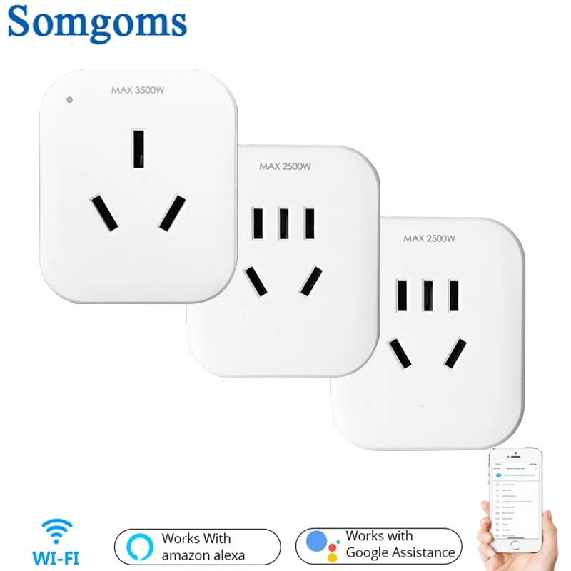 Smart WiFi Plug AU APP Mobile Remote Control Works with Alexa Google Home Energy Monitor No hub required