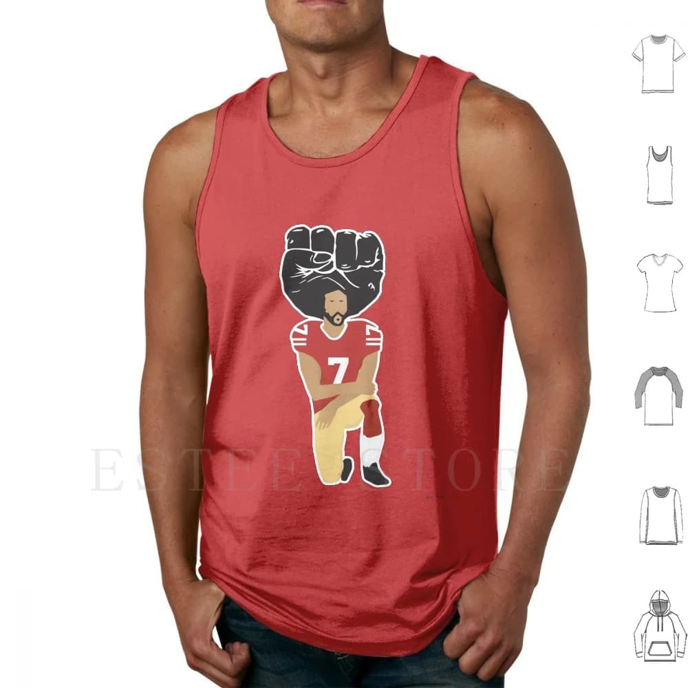 Colin Kaepernick inginocchiato-I'm With Kap Canotte Canottiera senza maniche Colin Kaepernick Black Lives Matter Colin Kaepernick
