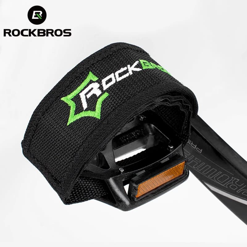 ROCKBROS Pedale da ciclismo Copri pedale per bici Cinghia per piede Cintura per pedale antiscivolo ultraleggera Accessori per biciclette a doppio lato ad alta resistenza