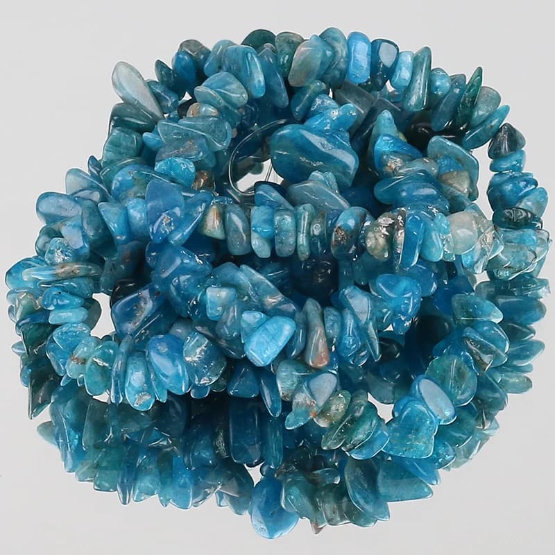 AAA 5-8mm perline a forma libera naturale perline ghiaia blu Apatite pietra perline irregolari per gioielli che fanno accessori braccialetto fai da te 33"