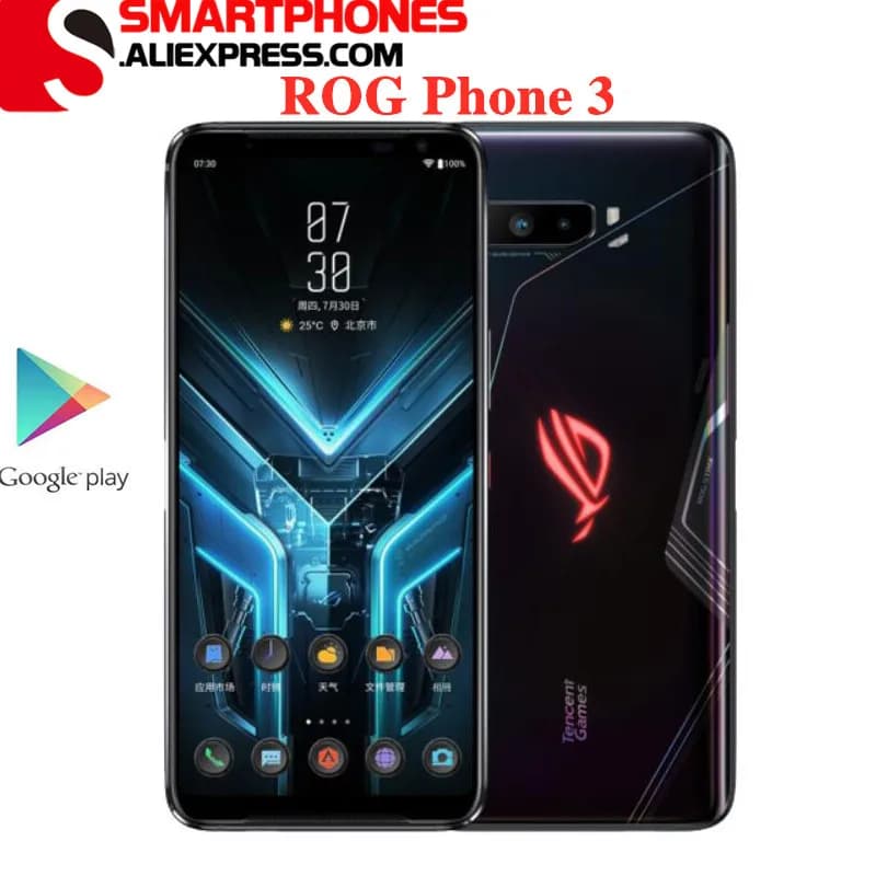 Global ROM Asus ROG Phone 3 5G Gaming Phone Snapdragon 865/865 Plus 6.59 pollici 144HZ frequenza di aggiornamento AMOLED 6000mAh 64MP fotocamera NFC