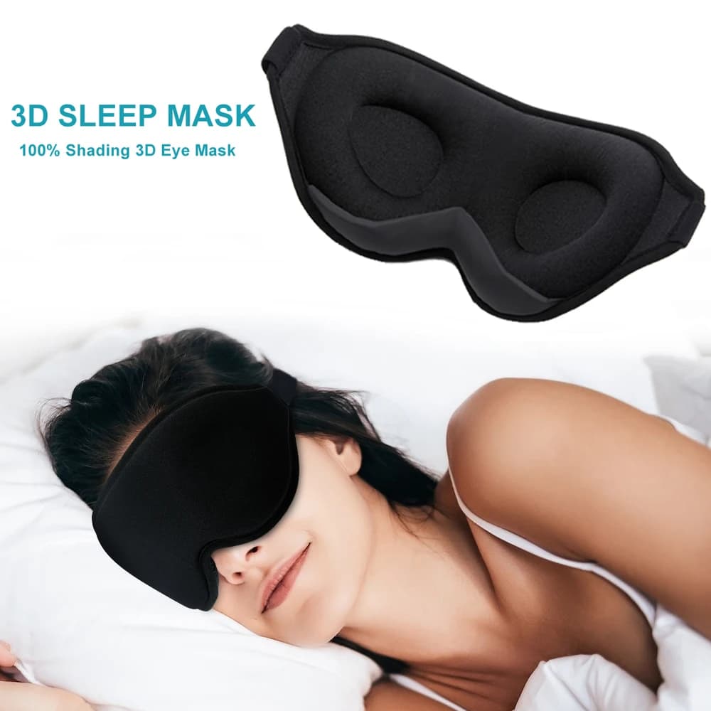 Maschera per dormire 3D Block Out Light Soft imbottito maschera per dormire per occhi Slaapmasker ombretto benda aiuti per dormire maschera per il viso benda sull'occhio