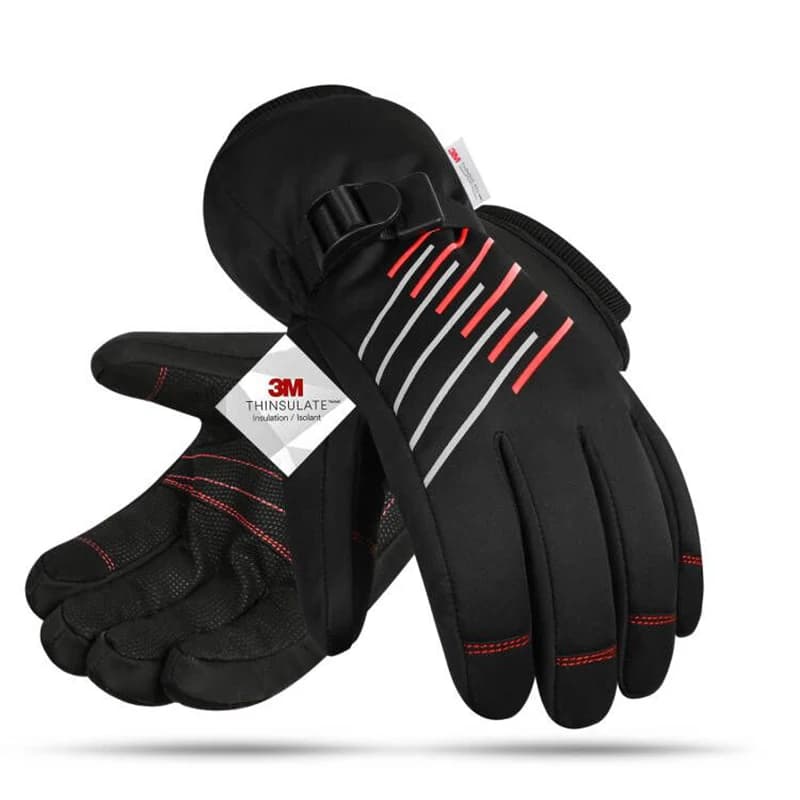 Guanti da sci impermeabili MOREOK Guanti termici Thinsulate 3M Touchscreen Guanti da ciclismo invernali Guanti da moto caldi Uomo Donna