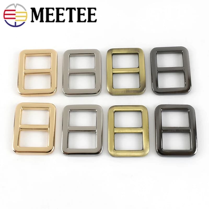 Meetee 5/10pcs 13/16mm metallo tri-glide regolare fibbie regolazione della cinghia gancio scorrevole fibbia borsa cinturino Decor anello parte Hardware