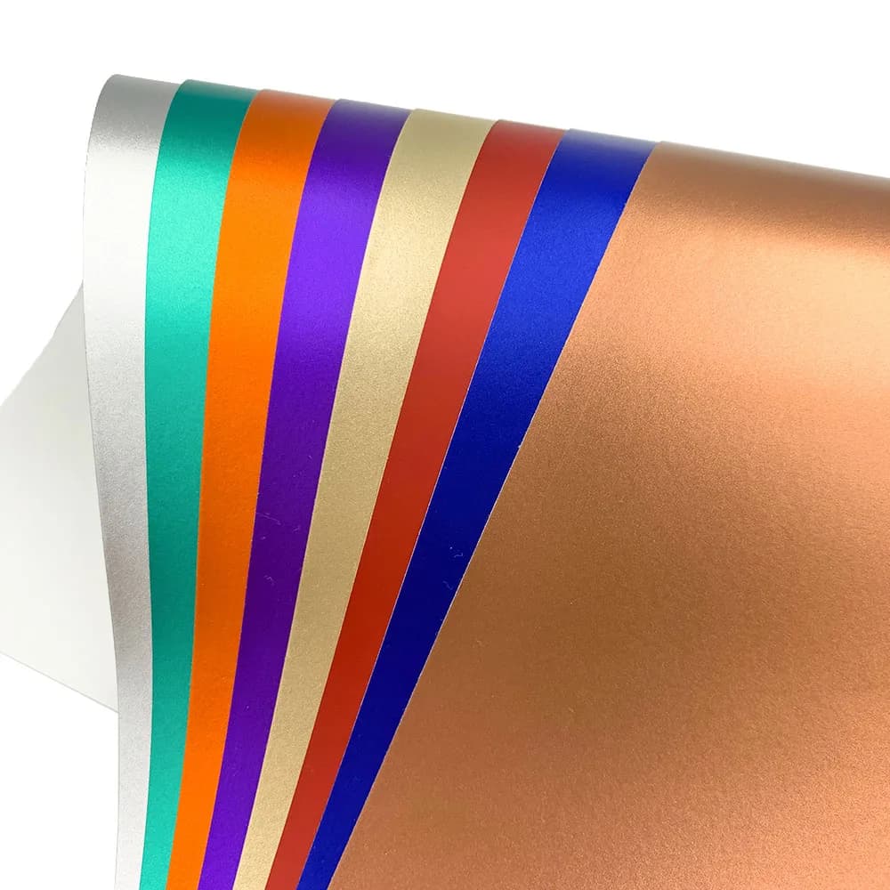 8 fogli 12 "x 10" pacchetto adesivo metallico satinato vinile da utilizzare per tagliare silhouette cammeo segno scrapbooking tazza artigianale fustelle fai da te