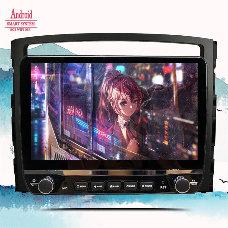 Autoradio Android 14.0 per Mitsubishi Pajero 2006 - 2014 Stereo Video Audio A/V HU DVD Cassette Carplay Android Auto