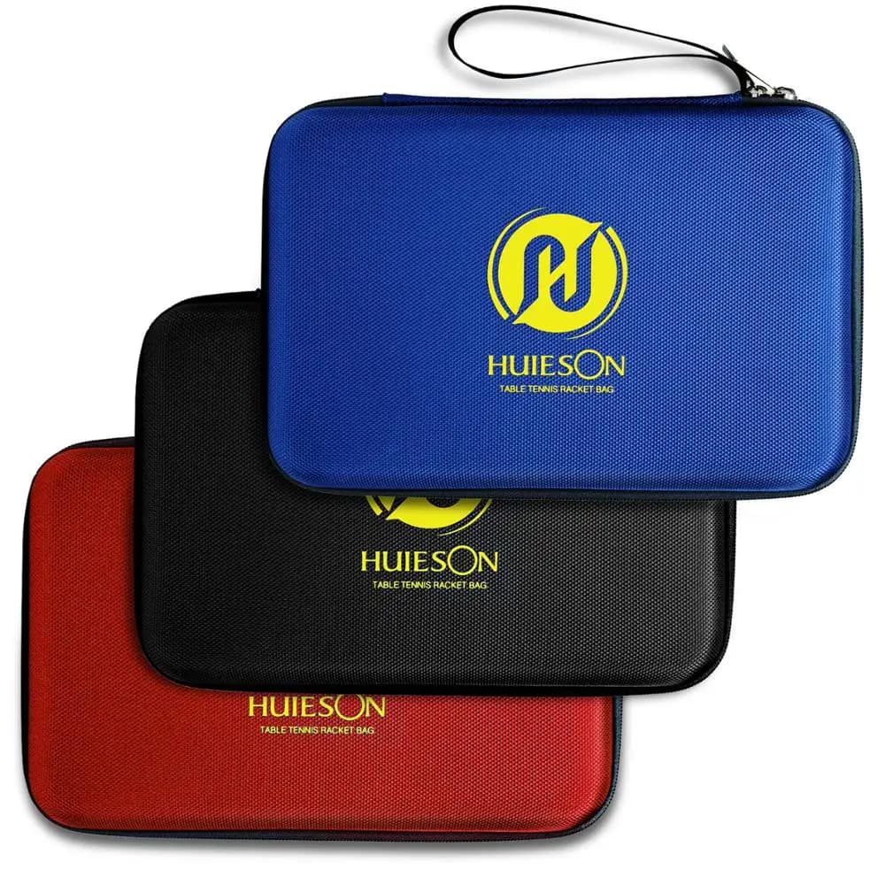 Professional square-shaped ping-pong rack bag huouson rigid large capacity case for double racket and accessories