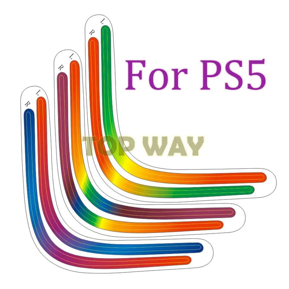 1 set per PS5 Host barra luminosa adesivo sfumato arcobaleno decalcomanie autoadesive barra luminosa a LED per accessori di gioco PlayStation 5