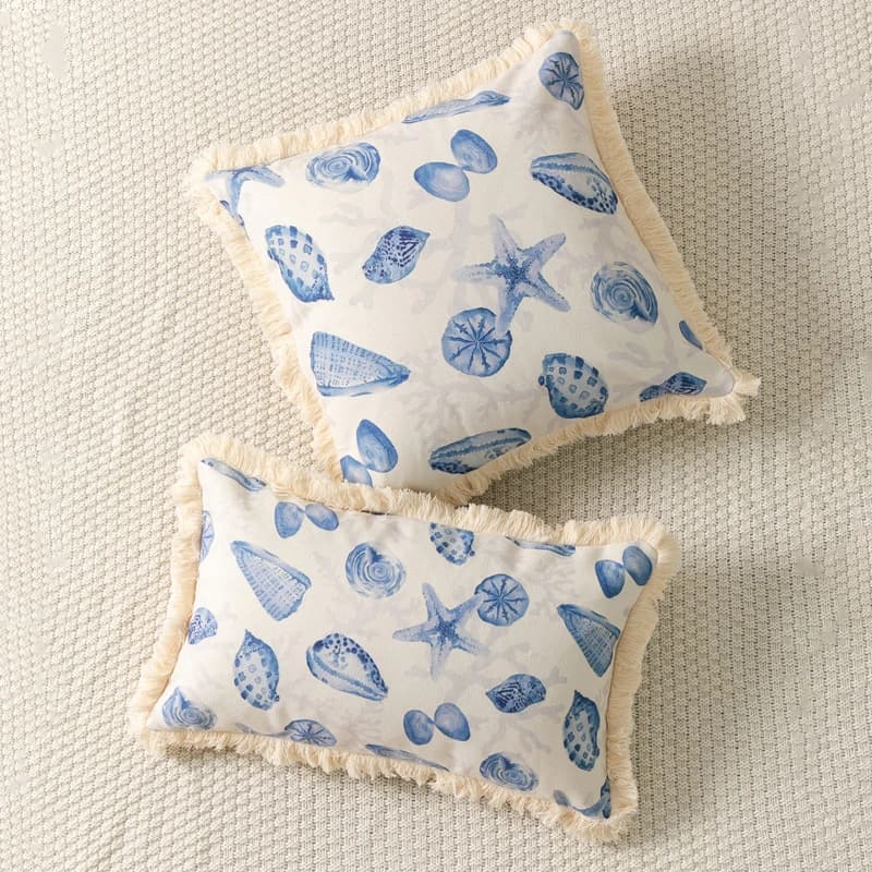 Fodera per cuscino estivo Starfish Beach Palm Tree Sea Shell fodera per cuscino 45x4 5cm/30x50cm nappe per la decorazione domestica soggiorno