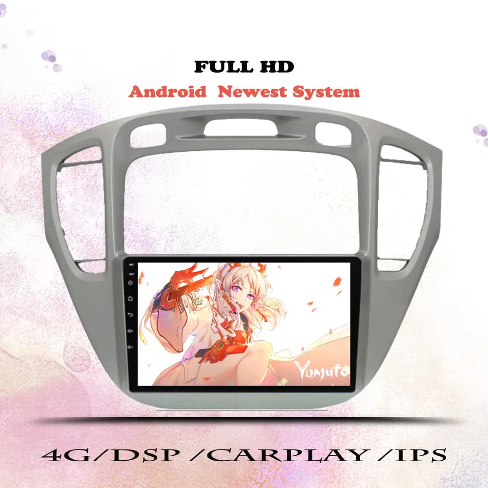 Android 14.0 Autoradio DVD HU Per Toyota Highlander 2001 2002 2003 2004 2005 2007 Auto Multimedia Video Player di Navigazione GPS