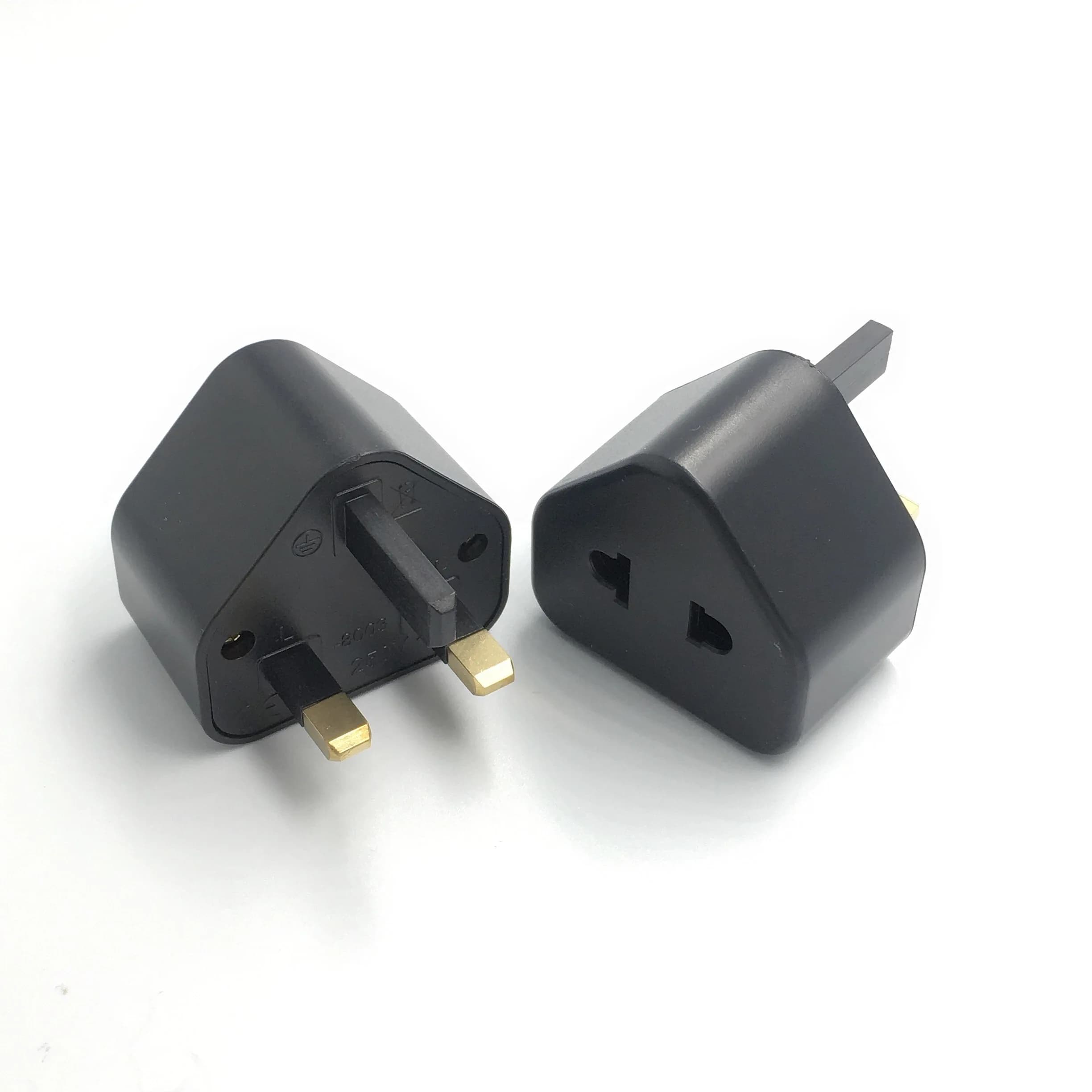 EU US 2 Pin a UK 3 Pin Plug AC adattatore universale convertitore da viaggio British G Type spina di ingresso Standard fusibile 5A