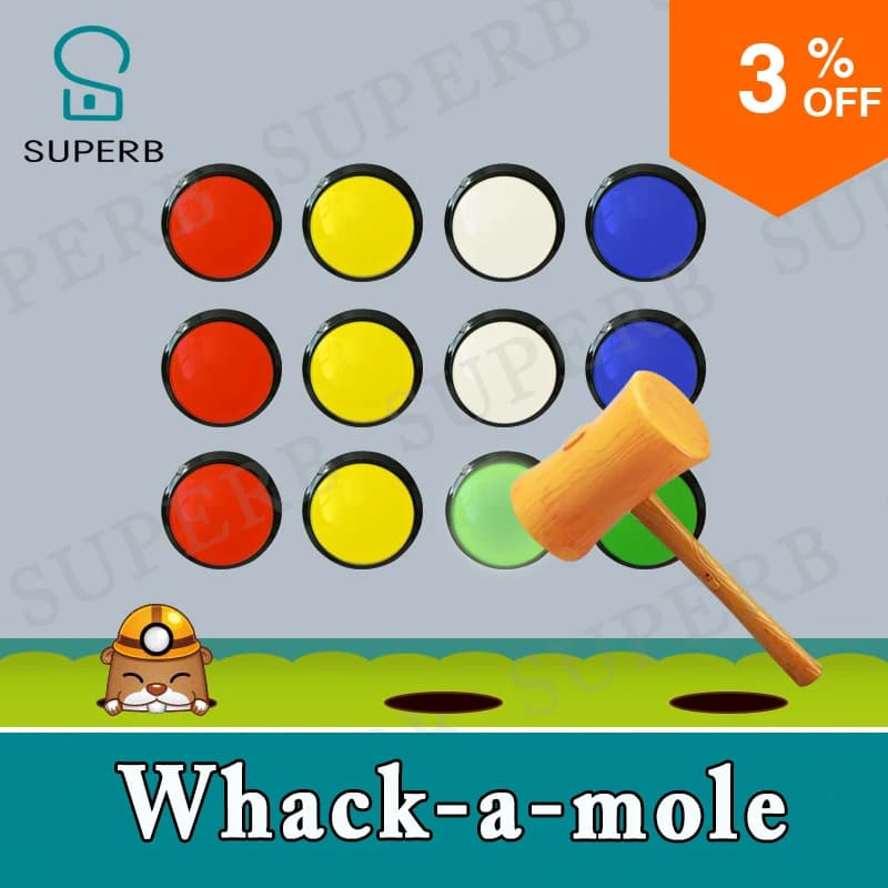 Whack-a-mole game - Real life room escape prop takagism game Hit the mouse gioco di criceti per correre via la stanza segreta SUPERB escape
