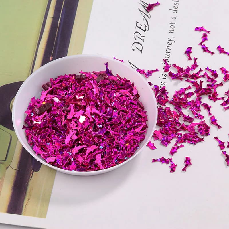 200 g/lotto Delfino Paillettes Glitters FAI DA TE Paillettes Unghie artistiche Manicure Tavolo di Nozze Coriandoli Decorazione 2X7mm