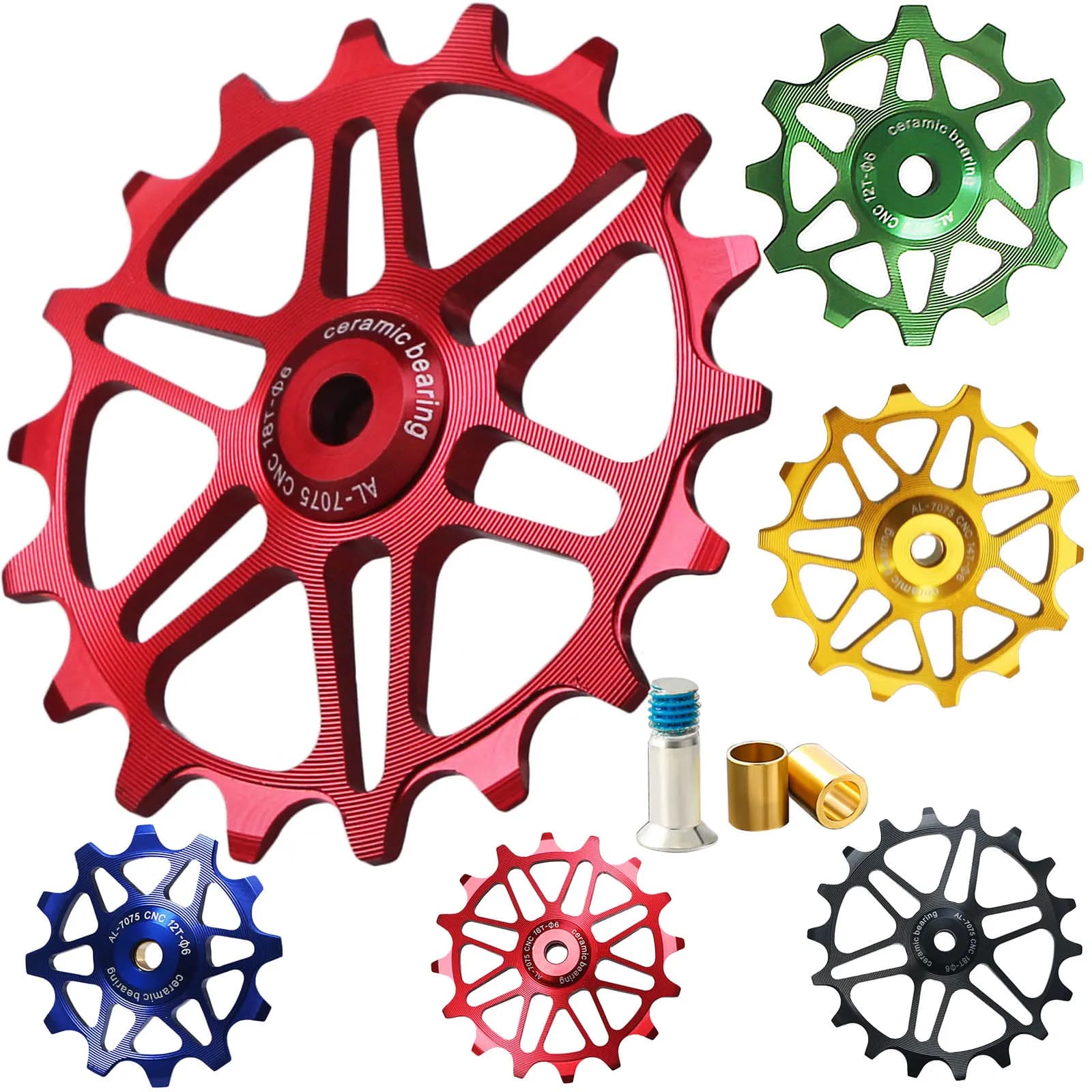 12T 14T 16T 18T Road Bike puleggia in ceramica 11v 12v deragliatore posteriore Jockey ruote per Shimano Sram GX XX1 Eagle X-Sync guida MTB in ceramica
