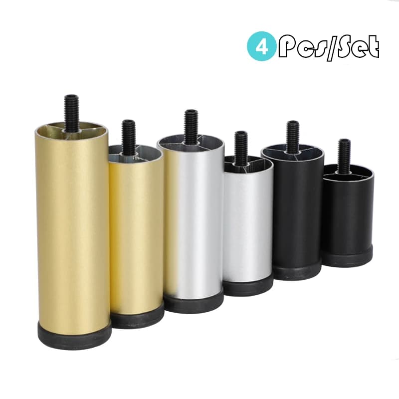 4 pcs adjustable furniture legs Aluminum Alloy M8 table legs for mobile TV, wardrobe, washing machine feet for raised refrigerator