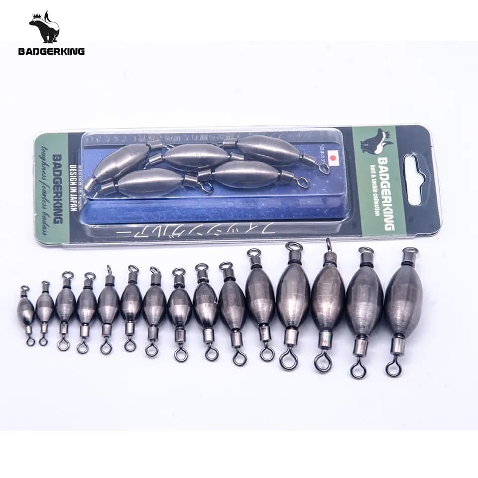 5 pz/lotto in ottone girevole peso Sinker per la pesca galleggiante o Bobber pesca sostituire la parte girevole e fisso piombo piombo peso