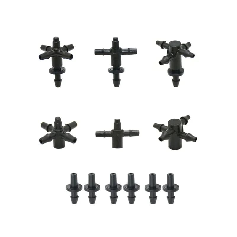 1/8" Arrow Dropper Cross Water Splitter 3/5 Drip Arrow Tee Connector 2/4-Way Emitter Irrigation System For Potted Plant 20Set