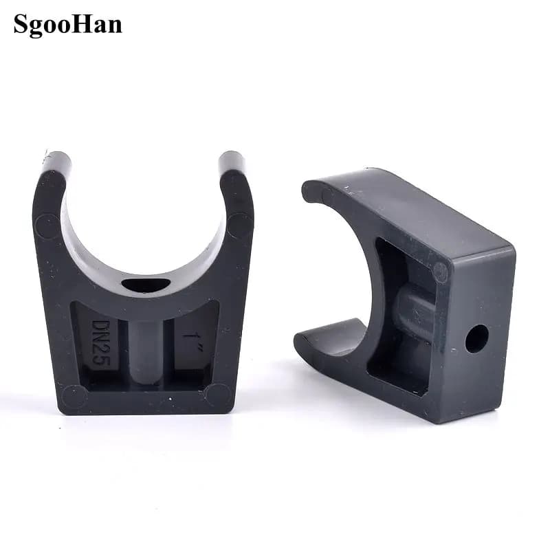 I.D 20-110mm UPVC morsetto per tubo a forma di U grigio scuro morsetto in plastica supporto per tubo connettore per acqua da giardino accessori per l'irrigazione