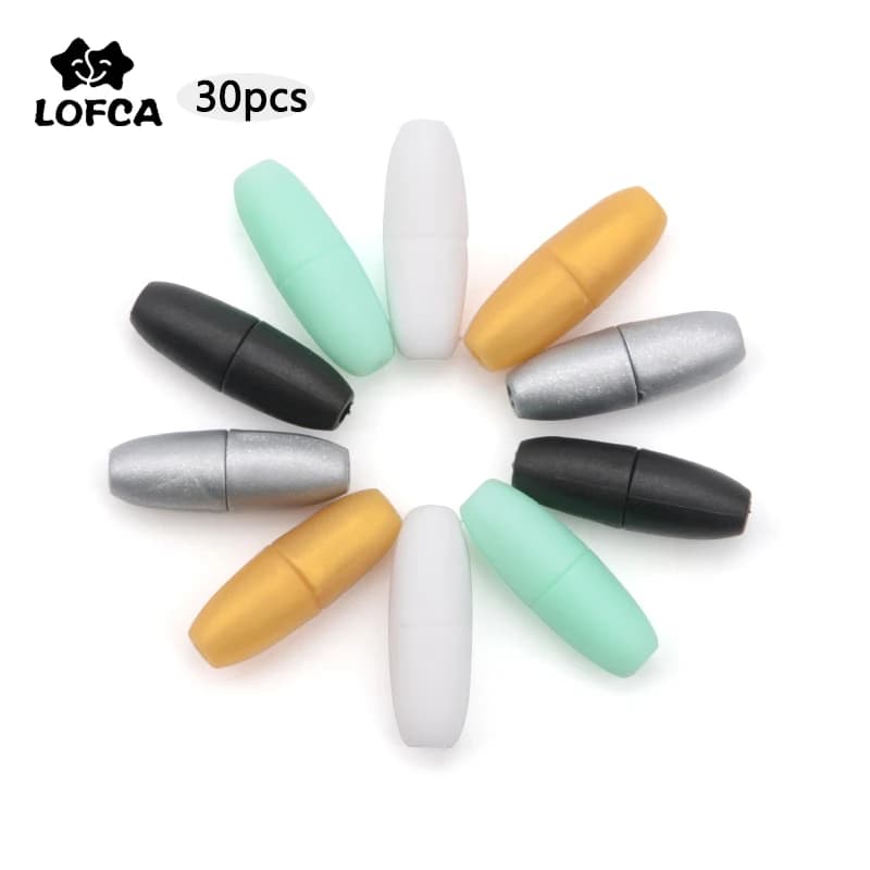 LOFCA 30pcs Del Bambino Massaggiagengive Plastica Breakaway Chiusure di Sicurezza Per La Dentizione Collana del Catenaccio Magnetico Per Il Bambino Ciuccio che fanno