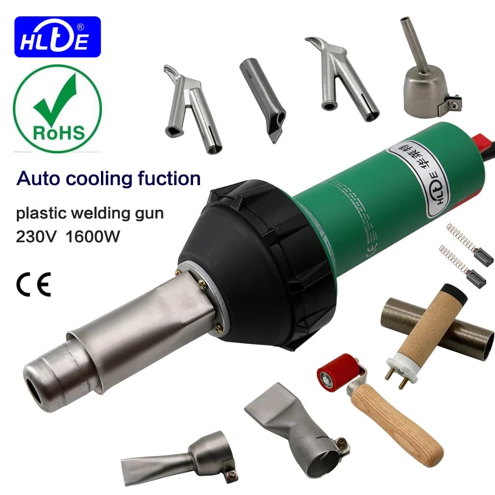 Saldatore di plastica della torcia di calore del ventilatore di aria calda della pistola di saldatura di plastica di 220V/110V 1600W di HLTE-D16T con la funzione di raffreddamento automatica