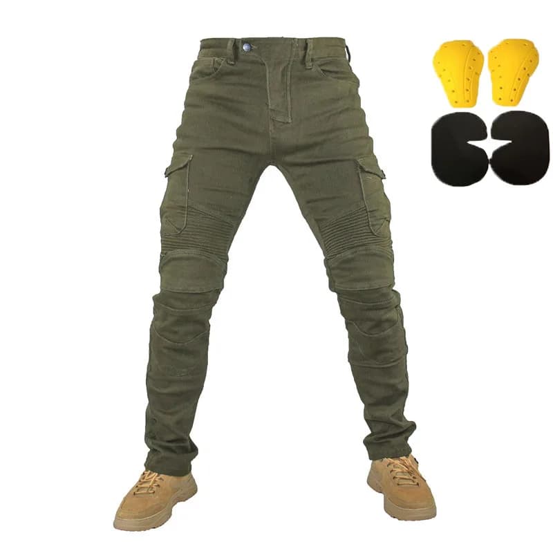 Jeans da moto Pantalones Motocicleta Hombre Jeans con piume Versione standard Pantaloni da giro in auto Pantalone da equitazione estivo