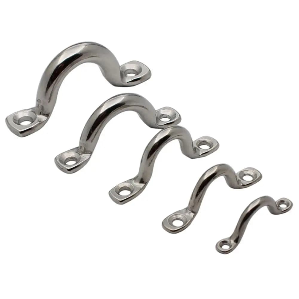 Cinghie per occhielli in filo di acciaio inossidabile 316 Clip per sella Barca Yacht Nave Piastra marina Anello per graffetta Maniglia per gancio Maniglia per porta