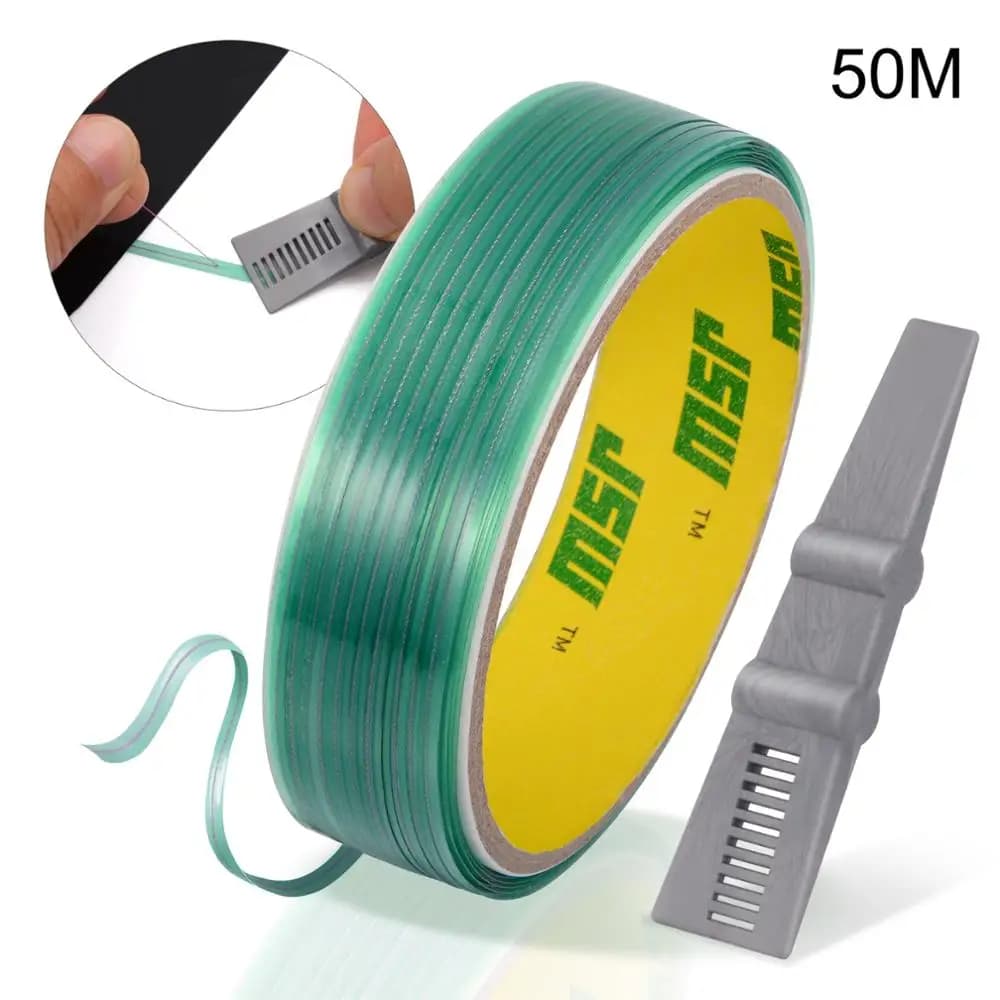 EHDIS 5/10/20/50M Car Wrap Vinyl Cutting Tape Knifeless Design Line Carbon Film Sticker Scraper Squeegee Cutter Tools Accessory