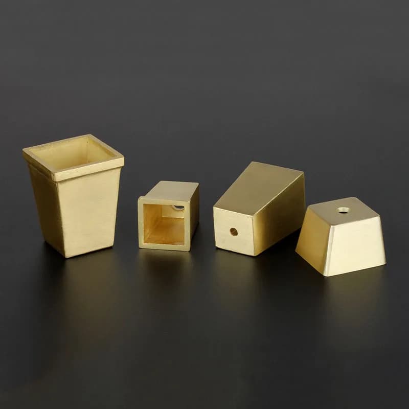 4 pz/lotto coprigambe da tavolo in oro coprigambe per sedia quadrate piedini per divano protezione per gambe per mobili