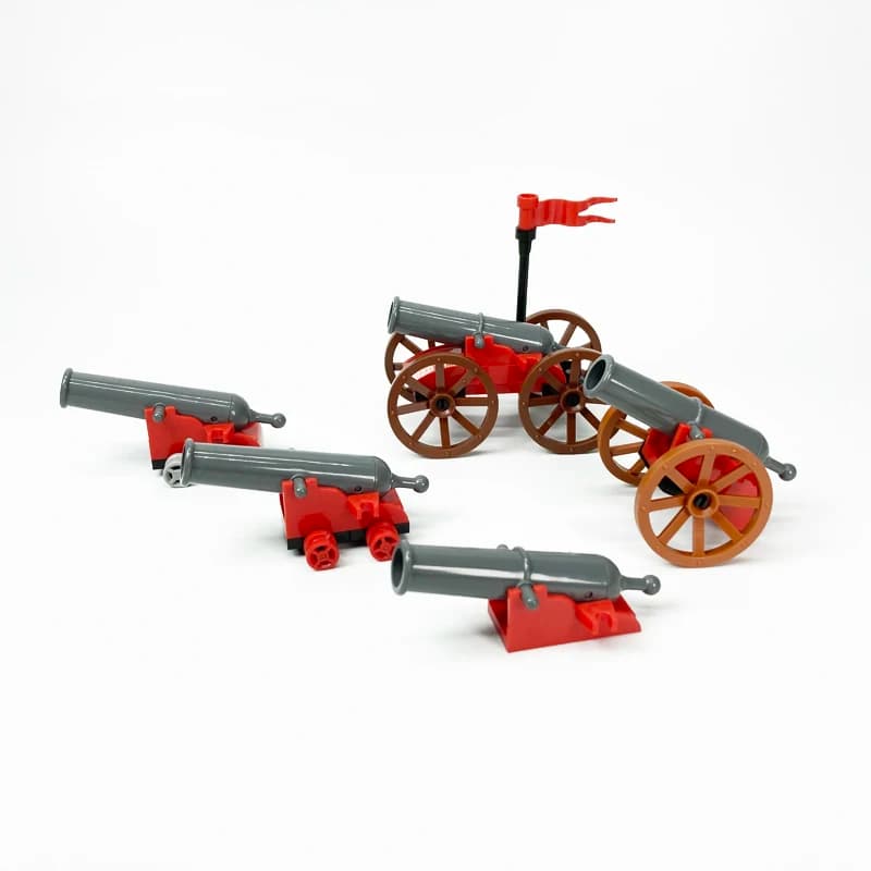 Puzzle Blocchi di Costruzione Assemblabili, Cannone Militare, Parti e Accessori in Plastica Fai-da-Te, Giocattolo Educativo per Bambini