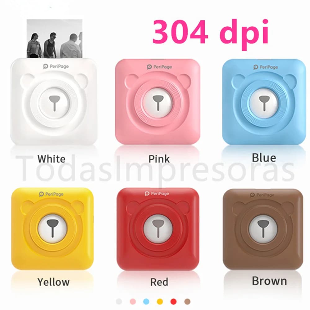 Mini stampante tascabile originale Peripage 304 dpi Bluetooth A6 stampante fotografica termica colore marrone giallo telefono cellulare Android IOS regalo
