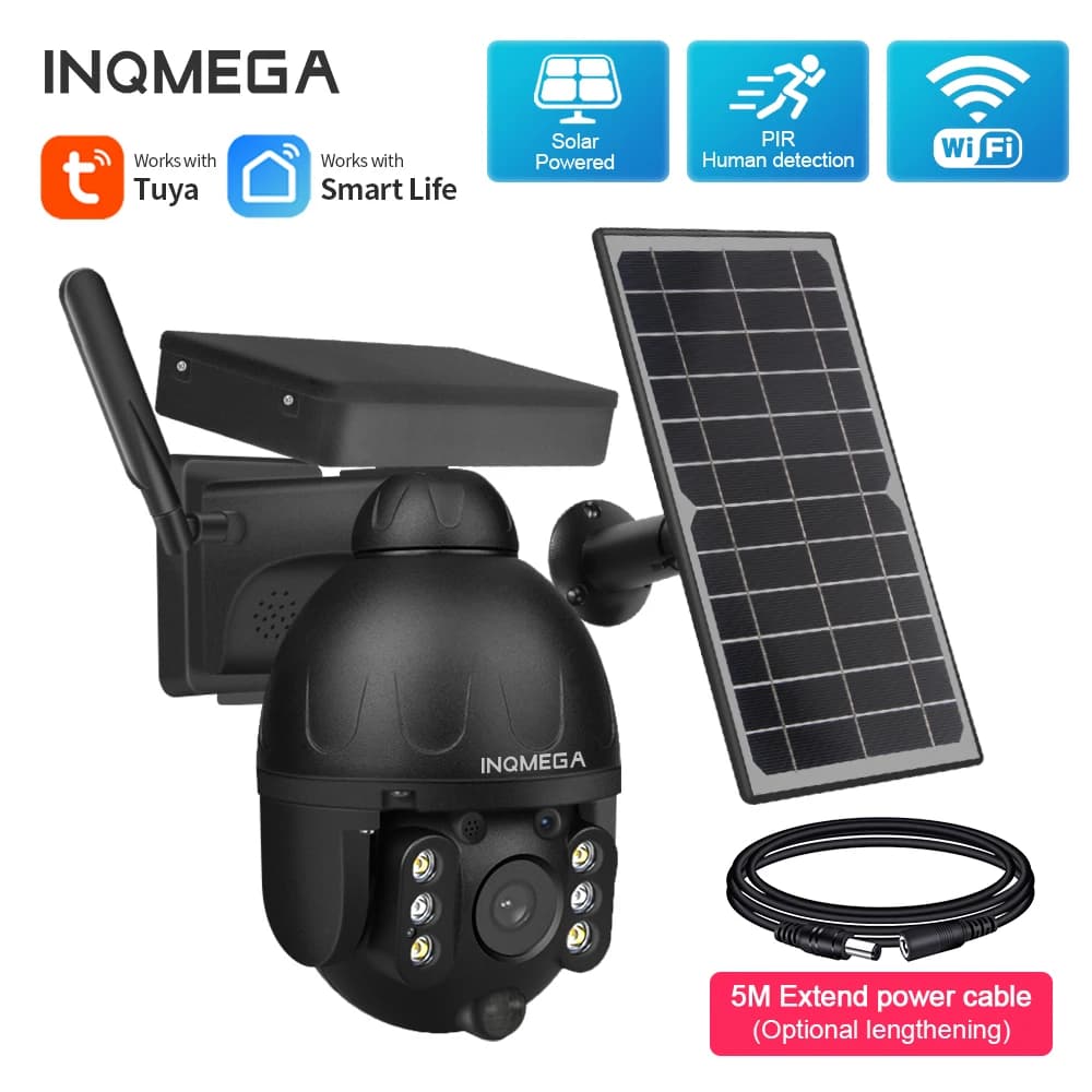 INQMEGA Outdoor Tuya Solar Camera 4G SIM / WIFI Wireless Security camma solare staccabile CCTV videosorveglianza Smart Monitor