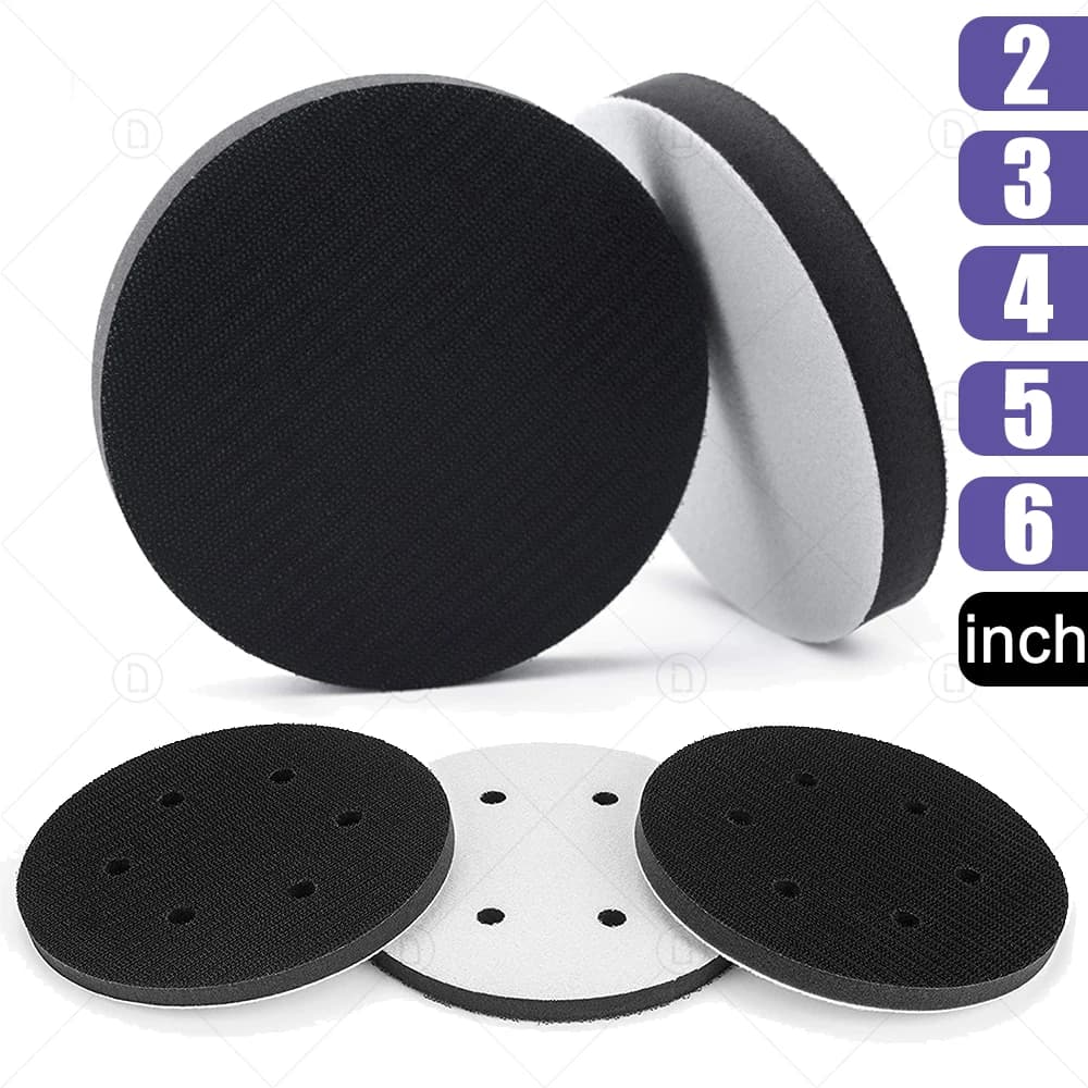 2/3/4/5/6 inches 8-hole sponge interface for abrasive bearings pillow flogged tear polishing self-adhesive disc buffer