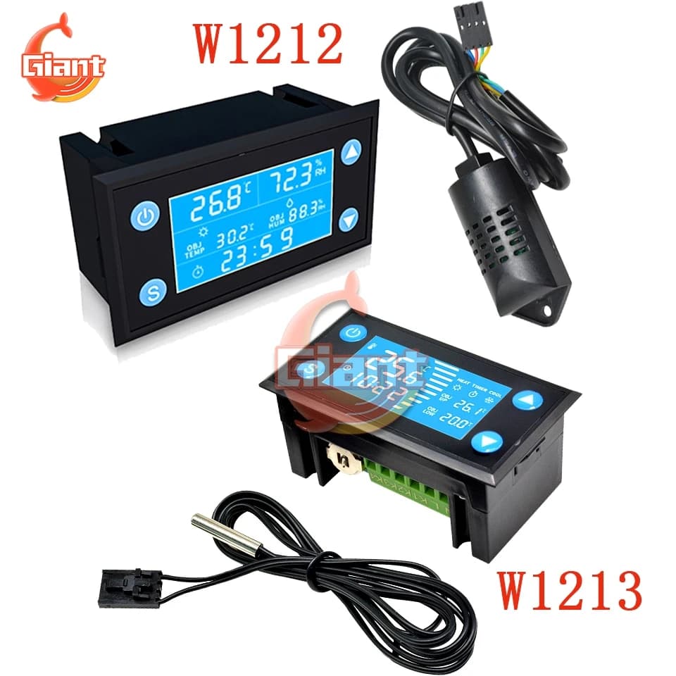 W121212 Digital Temperature Sensor Moisture Meter Hygrometer Pressure Gauge Temperature Humidity Regulator W1213 Thermostat