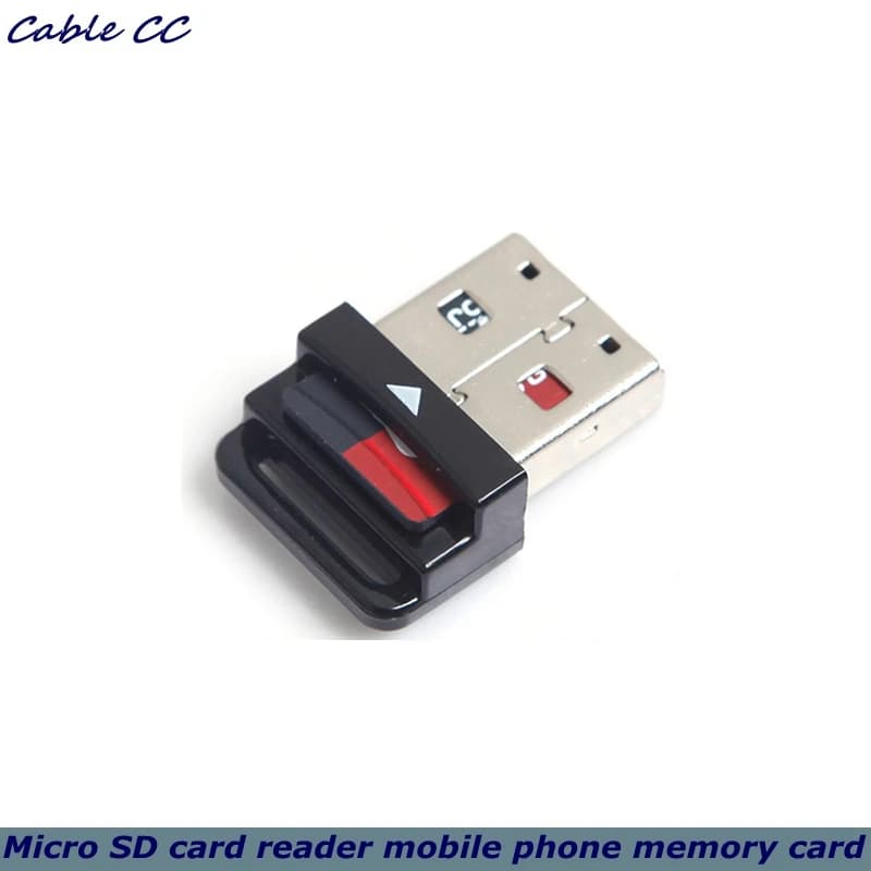 Lettore di schede Micro SDXC SD TF portatile USB 2.0 Scheda Micro SD Micro adattatore Scheda MicroSD TF Micro SDXC SDHC Scheda di memoria fino a 32 GB
