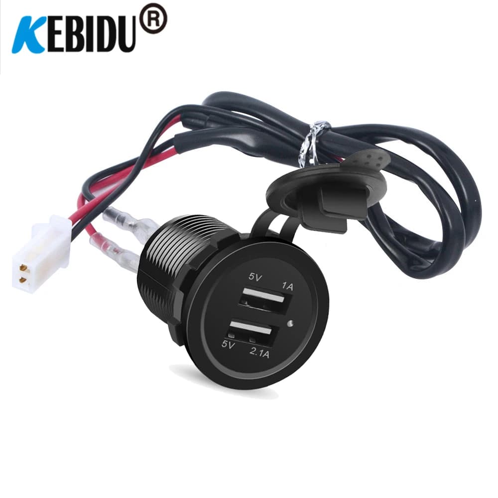 Car cigarette lighter 12V 24V Waterproof Plug Power Adapter for Sea Boat Moto Truck RV ATV with D5 cable
