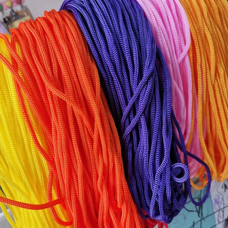 4/5/6mm PP Beam Mouth corda di chiusura in polipropilene corda di chiusura in Nylon all'uncinetto borsa a gancio intrecciata con coulisse cava corda di legatura portatile