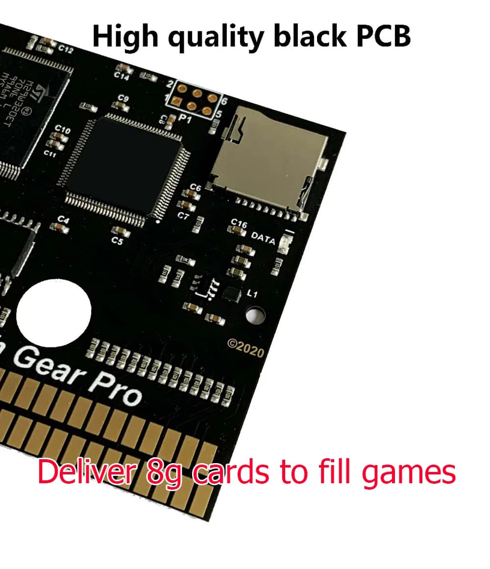 1 pz/lotto Per SEGA Game Gear GG scatola di Carta Flash Gear Pro Flash Card A Bassa Potenza Per Sega GG Risparmio di Alimentazione Cartuccia di Carta Pcb bordo