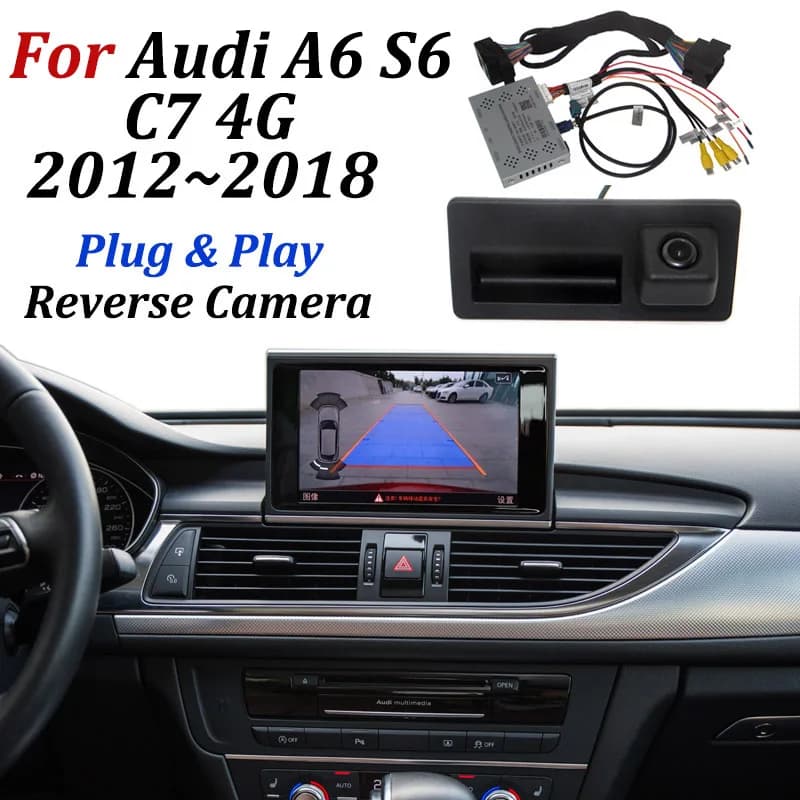 Telecamera di parcheggio per auto per Audi A6 S6 C7 4G 2012-2018 Schermo originale/Front Rear View Backup Telecamera retromarcia e decodificatore video