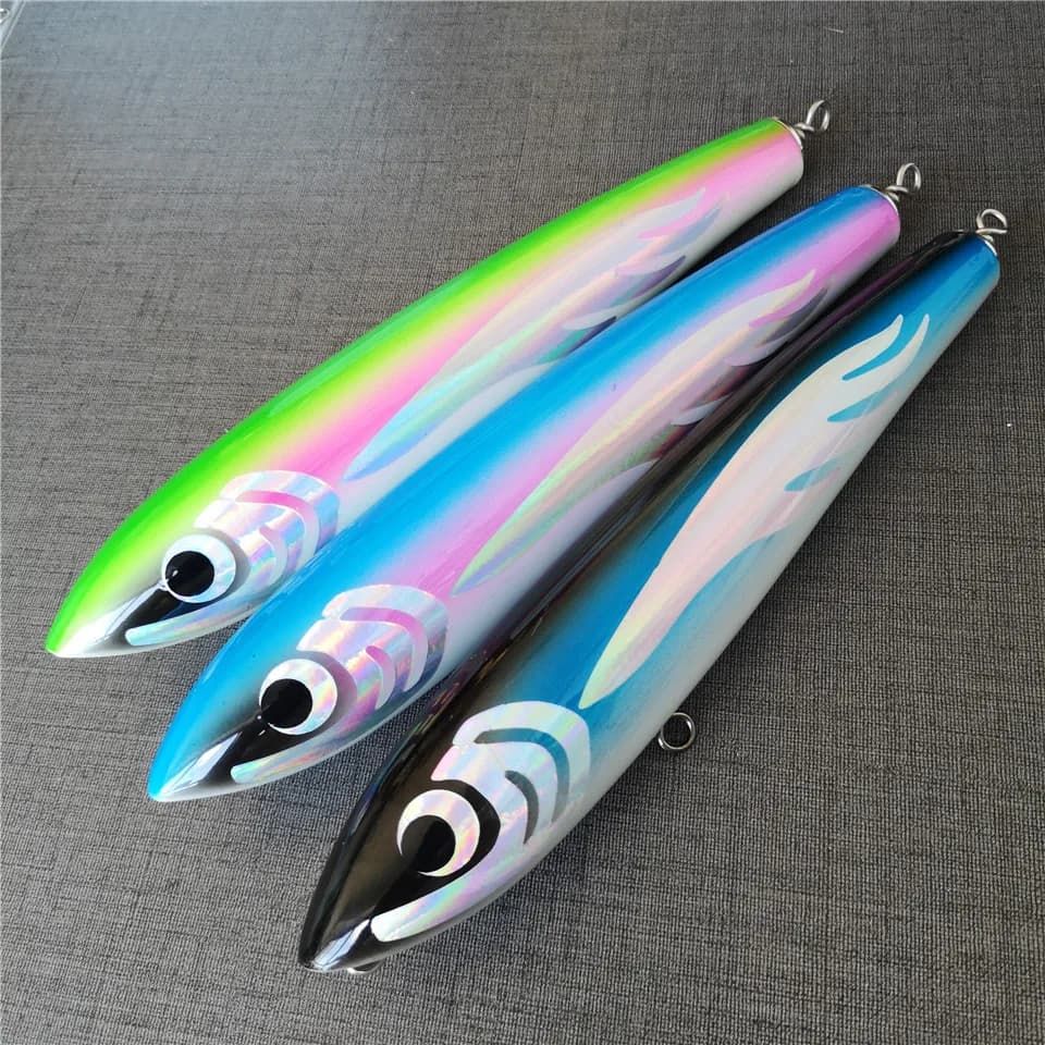 3PCS acqua salata GT grande gioco esca in legno 22cm/18cm 120g/70g esca da traina matita d'altura barca da pesca esca artificiale esca da pesca
